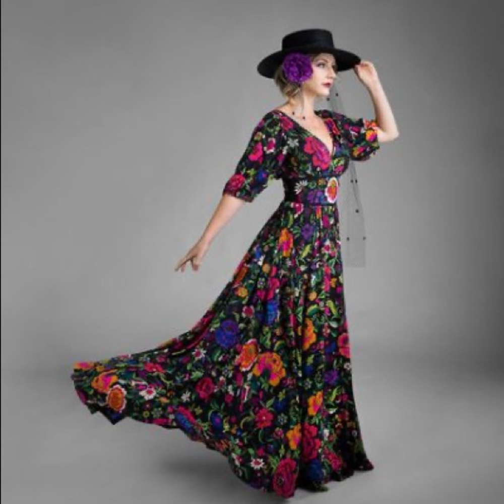 Mod Flamenco Caftan Gown